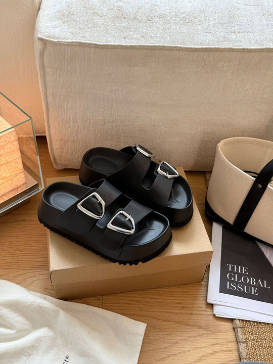 Damen modische Flip-Flops mit verstellbaren Schnallen und rutschfester Sohle EB