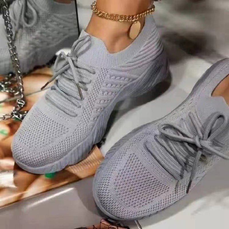 Damen  leichte Strick-Sneaker mit sockenähnlichem Obermaterial, gepolsterter Komfortsohle und flexibler Profil-Laufsohle EB