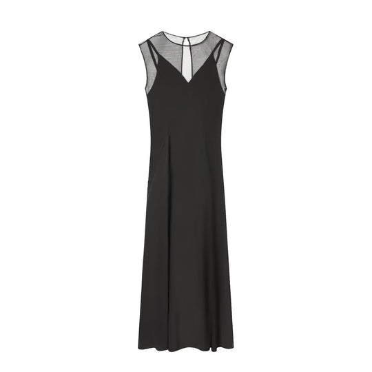 Damen Maxikleid mit eleganter Transparenz EB
