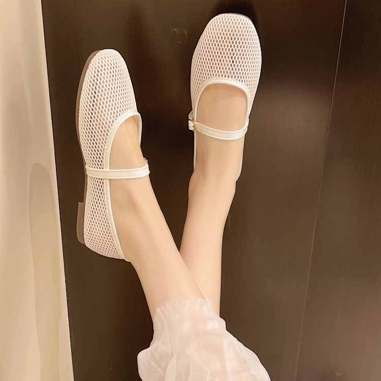 Damen atmungsaktive Ballerinas mit verstellbarem Riemen EB