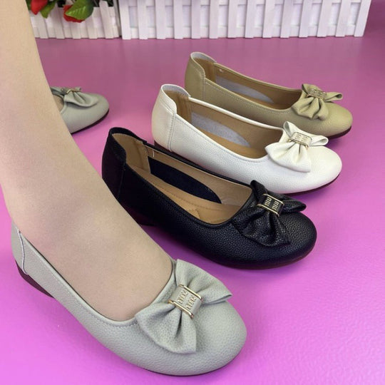 Damen Ballerinas mit eleganter Schleifenverzierung und komfortablem Fußbett EB