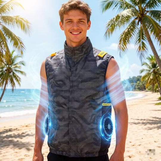 Herren innovative Outdoor-Weste mit integrierter Kühltechnologie R&B