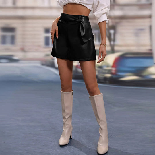 Damen Minirock mit asymmetrischem Schnitt und dekorativer Schleife EB