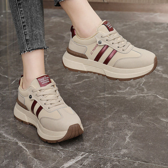 Damen trendige Sneakers mit dämpfender Sohle und atmungsaktiver Innenausstattung EB