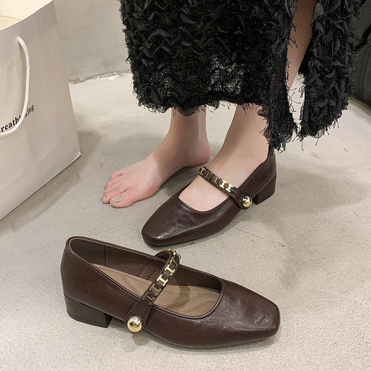 Damen elegante Mary Jane Ballerinas EB