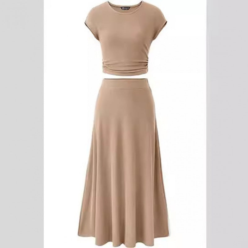 Damen Elegantes Maxikleid mit tailliertem Oberteil und fließendem Rock EB