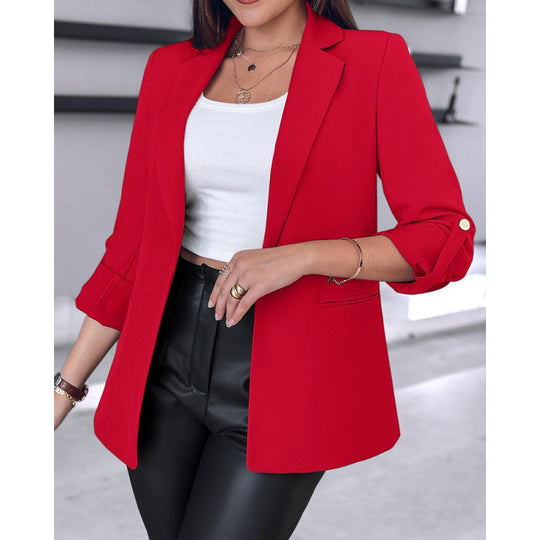 Damen Tailored Blazer mit hochmodischem Schnitt und asymmetrischen Ärmeln EB