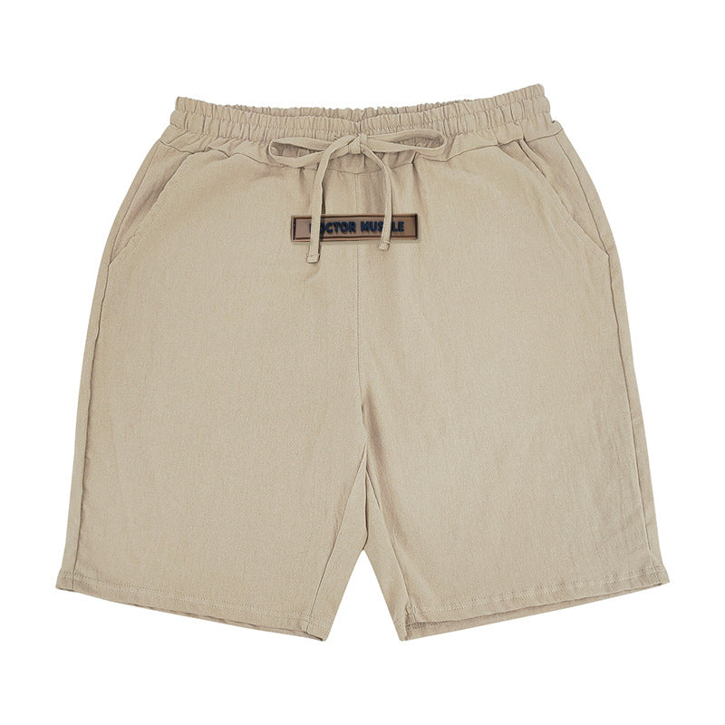 Herren lässige Strandshorts mit elastischem Bund und verstellbarem Kordelzug EB