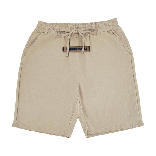 Herren lässige Strandshorts mit elastischem Bund und verstellbarem Kordelzug EB