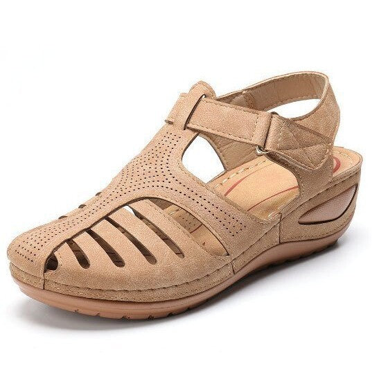 Damen Sportliche und luftige Riemchen-Sandalen mit anatomischem Fußbett EB