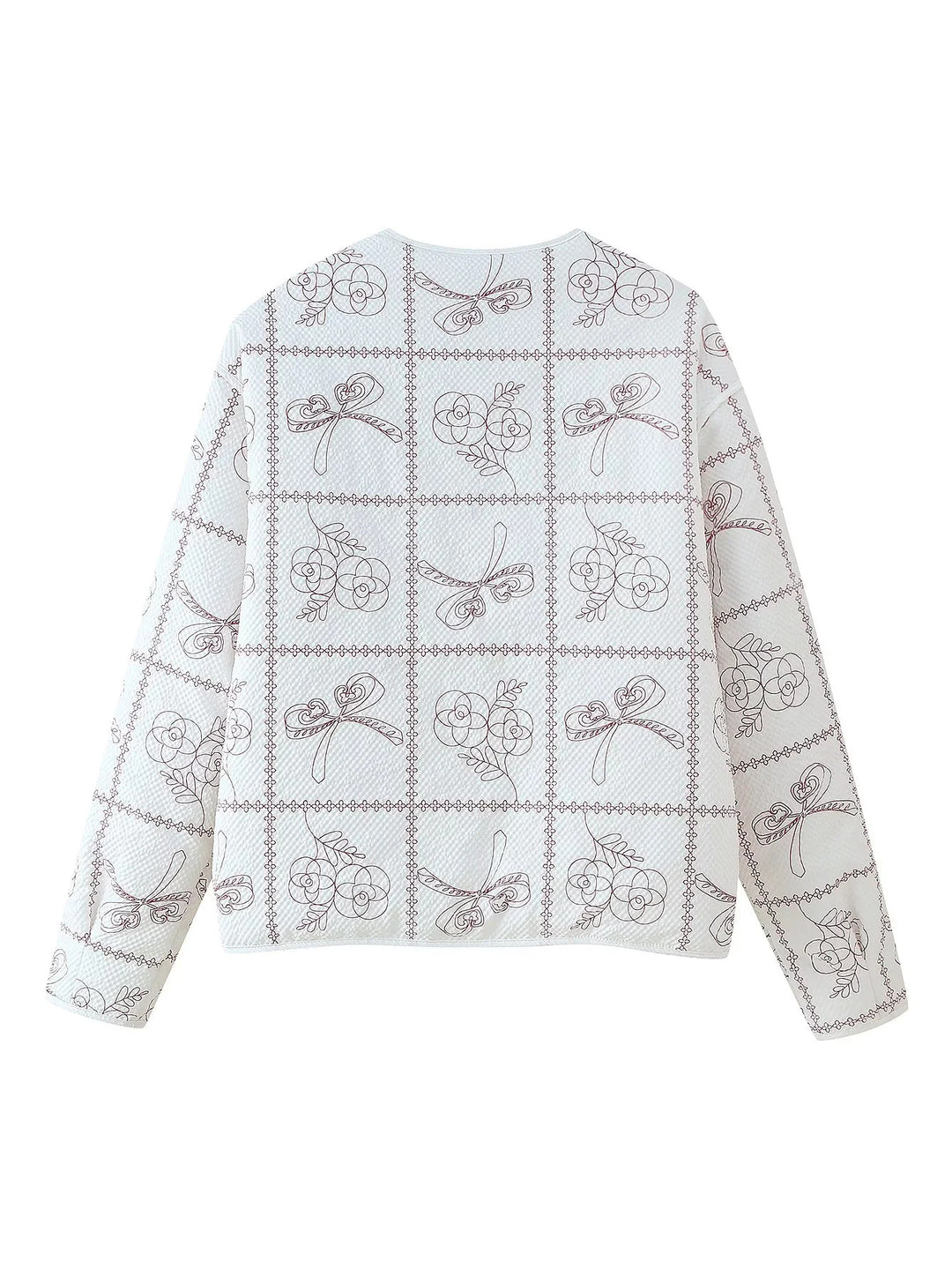 Damen Jacke mit floralem Muster und praktischen Taschen EB