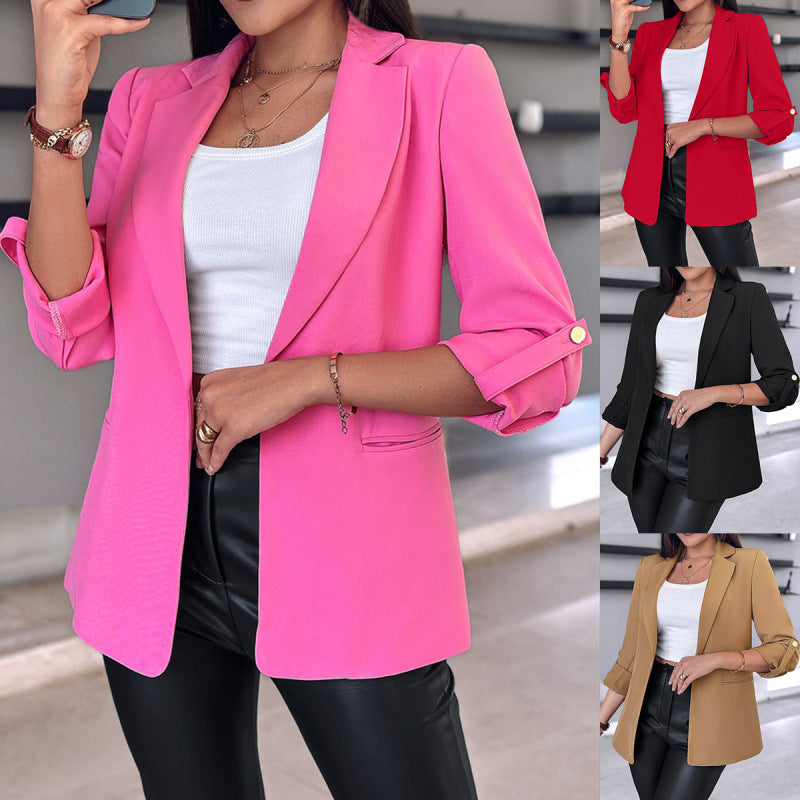 Damen Tailored Blazer mit hochmodischem Schnitt und asymmetrischen Ärmeln EB