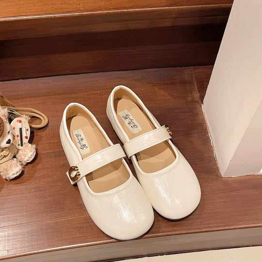 Damen elegante Mary Jane Ballerinas mit modischem Schnallenakzent EB