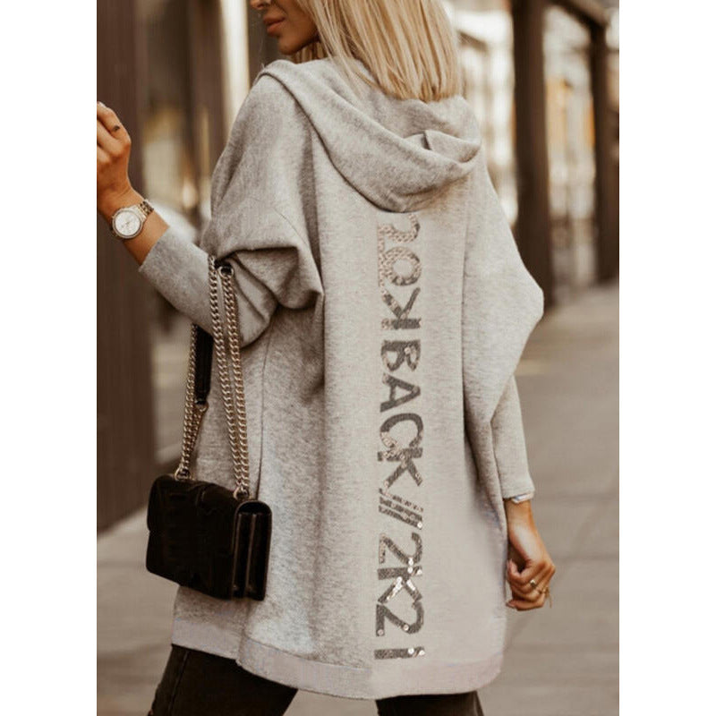 Damen moderne Kapuzenjacke mit asymmetrischem Schnitt EB