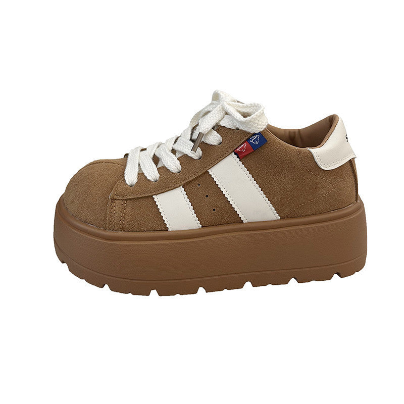 Damen Sportliche Sneaker mit robustem Plateau und atmungsaktiver Sohle EB