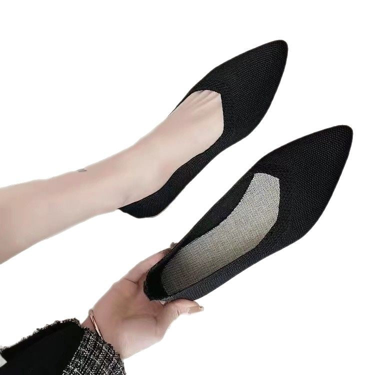 Damen elegante und atmungsaktive Ballerinas mit flexiblem Fußbett EB
