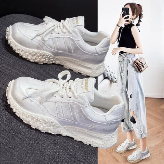 Damen Trendige Chunky Sneakers mit innovativer Gummisohle und atmungsaktivem Obermaterial EB
