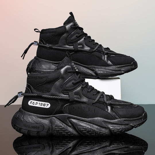 Damen Hohe Sneaker mit stoßdämpfender Sohle und atmungsaktiver Mesh-Oberfläche EB