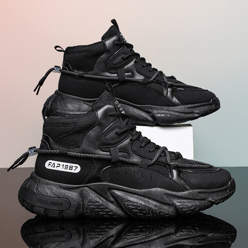 Damen Hohe Sneaker mit stoßdämpfender Sohle und atmungsaktiver Mesh-Oberfläche EB
