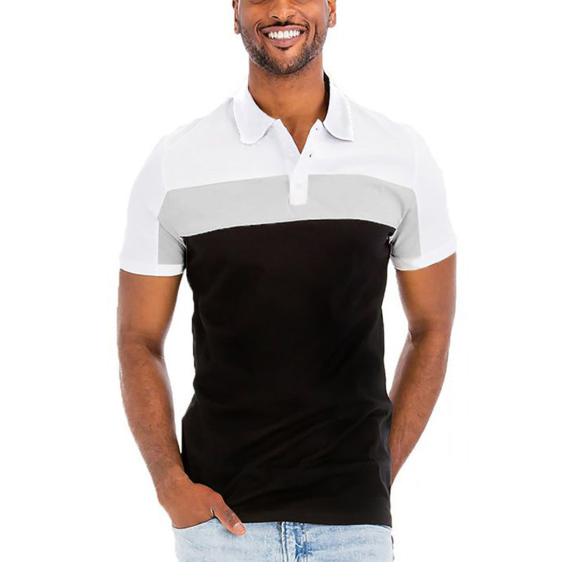 Herren Polo-Shirt mit modernen Farbblockelementen EB