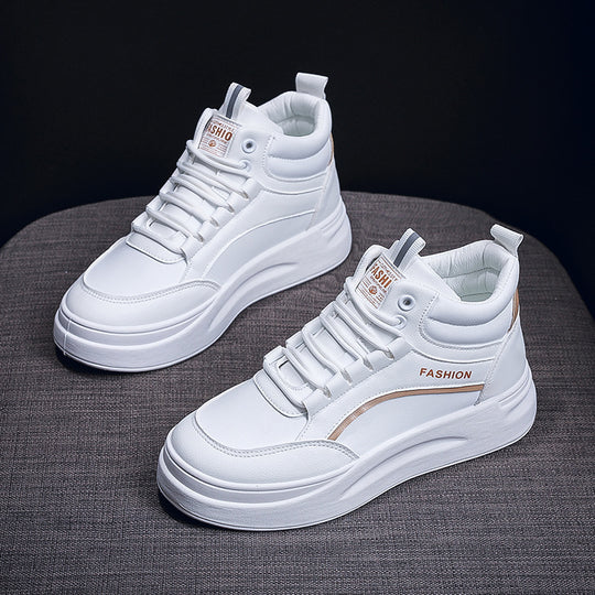 Damen modische High-Top Sneakers mit extrastarker Sohle und gepolsterter Innensohle EB