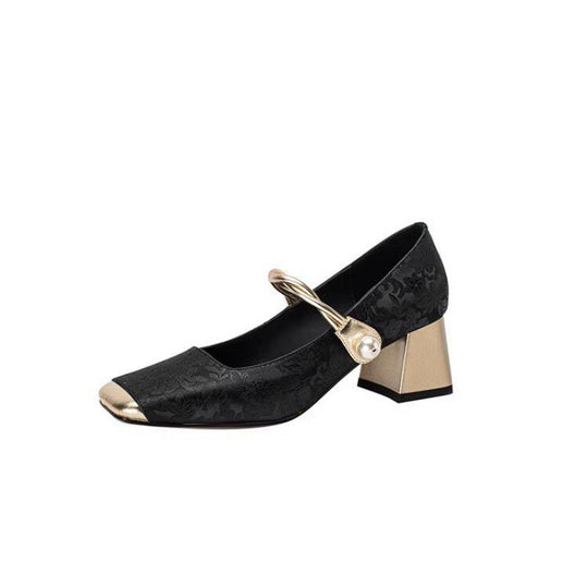Damen Elegante Ballerinas mit glamourösem Schmuckdetail EB