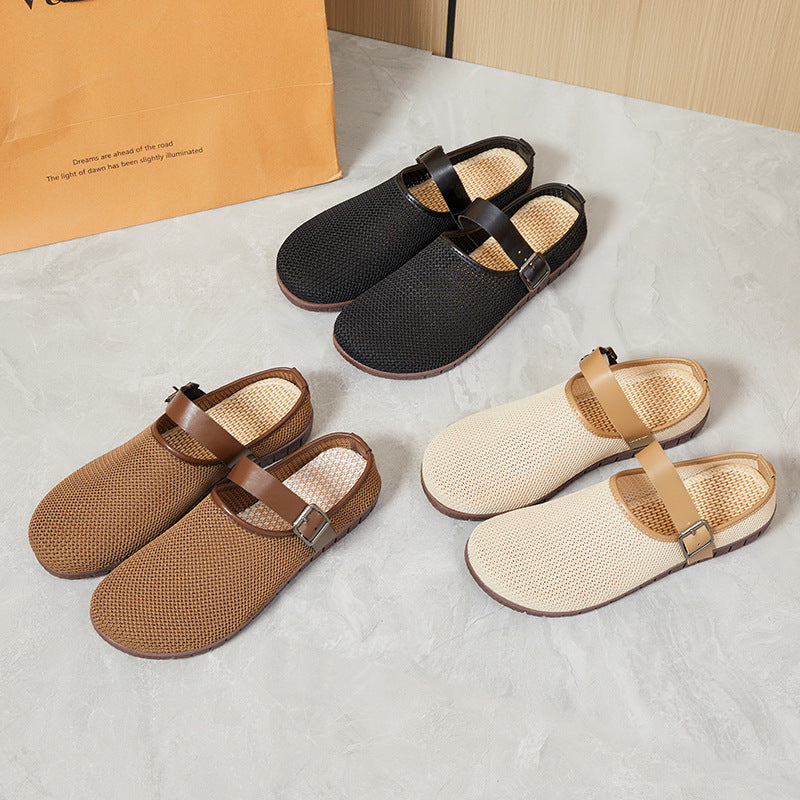 Damen Bequeme Clogs mit verstellbarem Riemen und atmungsaktivem Obermaterial EB