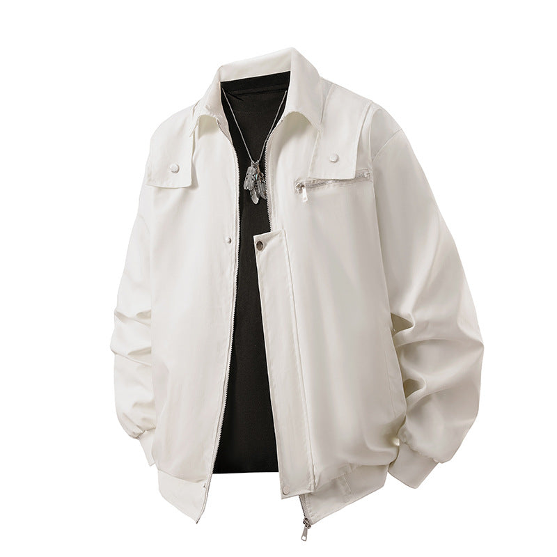 Men's  technical lightweight water-resistant bomber jacket with zip chest pocket EB