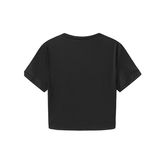 Damen Crop-T-Shirt mit fröhlichem Kirschmotiv EB