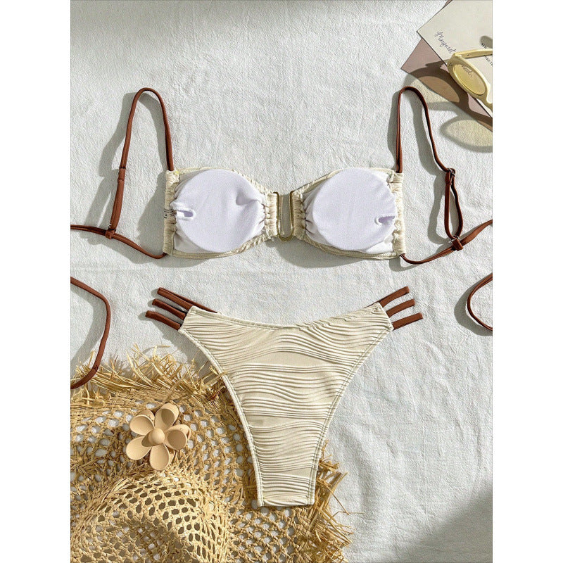Damen Push-Up-Bikini mit Raffungen EB