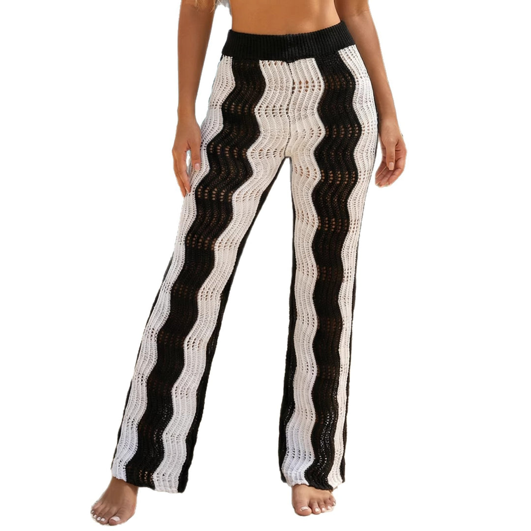 Damen Häkel-Strandhose mit Wellenmuster EB