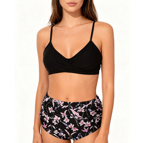 Damen BikinOberteil mit verstellbaren Trägern und floralem Print EB