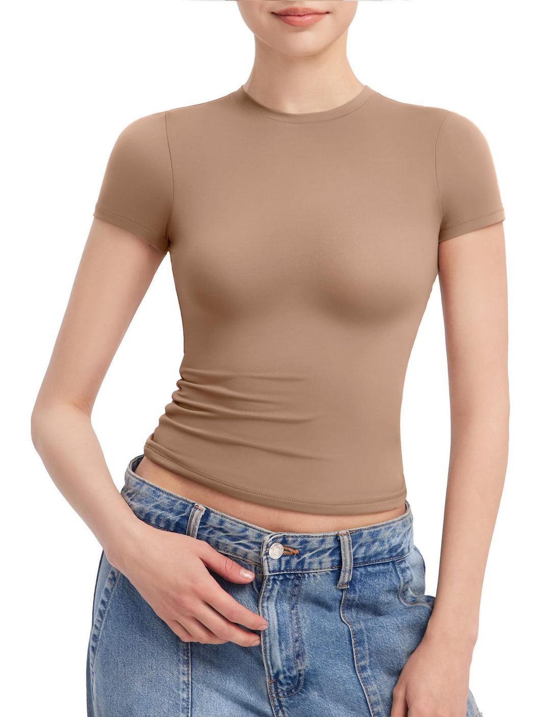 Damen Figurbetontes T-Shirt EB