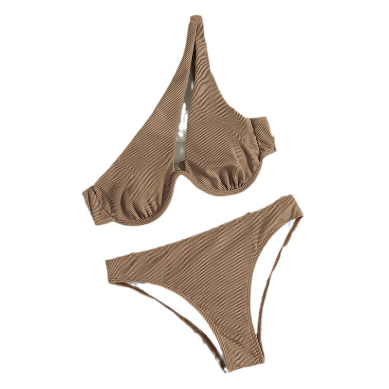 Damen Einteiliges Bademoden-Set mit asymmetrischem Trägerdesign EB