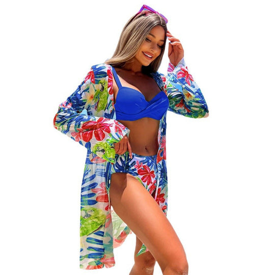 Damen Bikini-Set mit innovativem Design und floralem Print EB