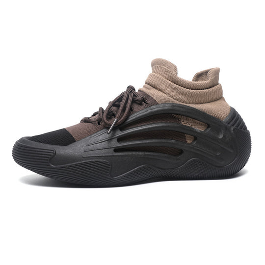 Damen Sportliche High-Performance Sneakers mit elastischem Strickoberteil und rutschfester Sohle EB
