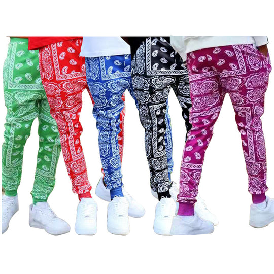 Herren Cargo-Jogginghose im extravaganten Paisley-Muster EB