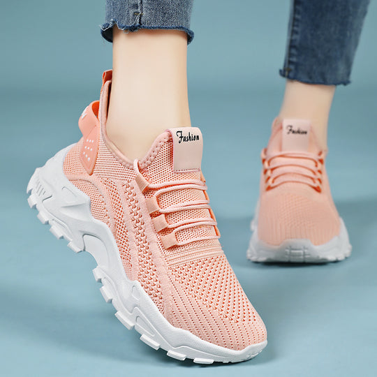 Damen Sportliche High-Performance Sneakers mit atmungsaktivem Obermaterial und rutschfester Sohle EB