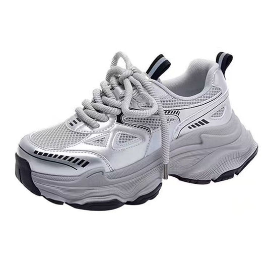 Damen Sportliche Lauf Sneakers mit atmungsaktivem Mesh und modischer Sohle EB