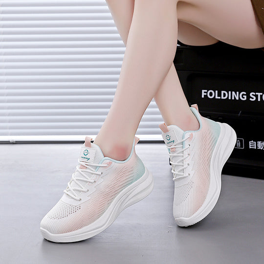 Damen sportliche Sneakers mit atmungsaktivem Obermaterial und komfortabler Dämpfung EB