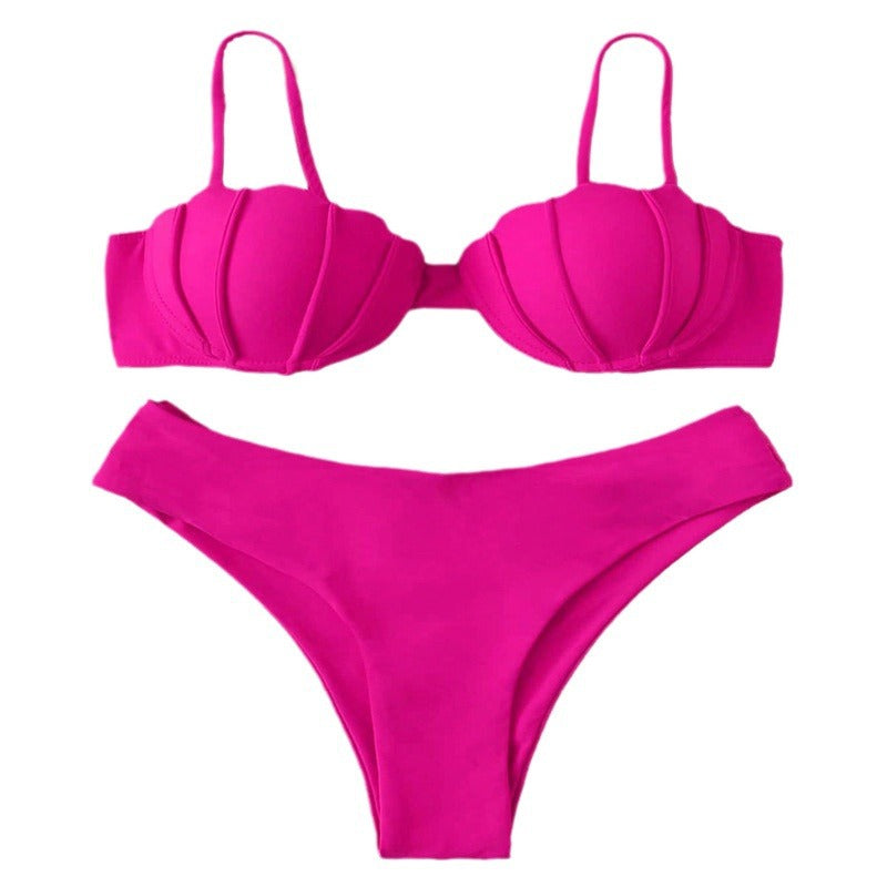 Damen Push-Up Bikini mit elegantem Muscheldesign EB