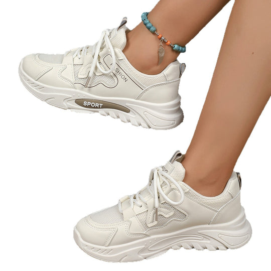 Damen Sportliche Sneakers mit atmungsaktivem Obermaterial und rutschfester Sohle EB