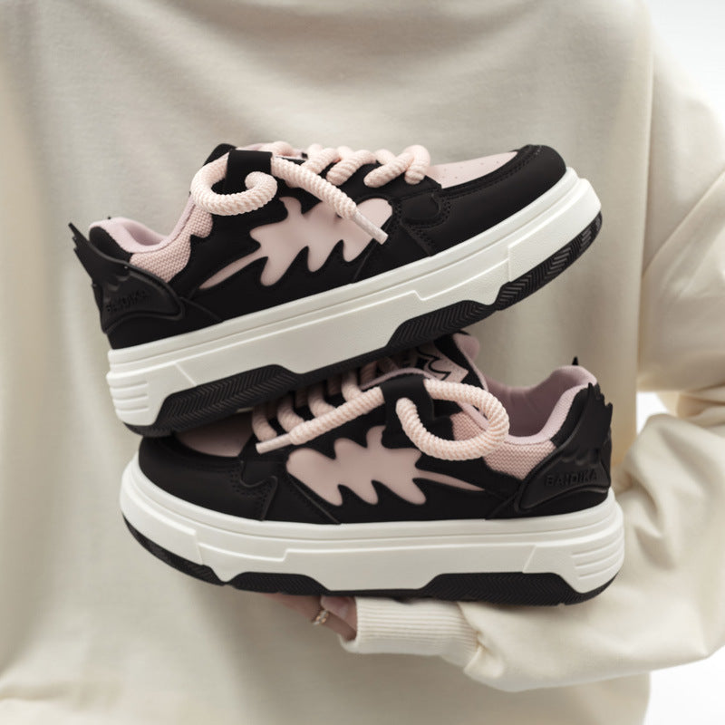 Damen Sportliche Chunky Sneakers mit dynamischem Design und elastischen Schnürsenkeln EB