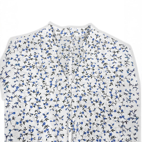 Damen Bluse mit floralem Muster und Rüschenärmeln EB