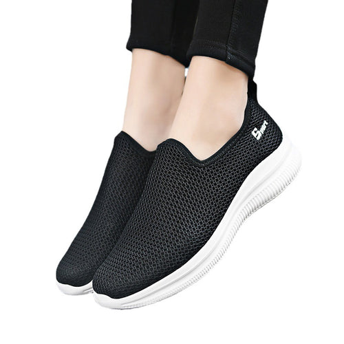 Damen Atmungsaktive Mesh Slip-On Sneakers EB