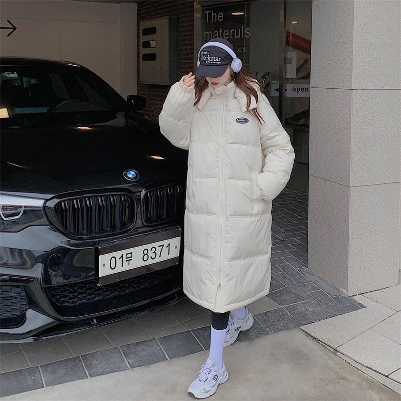 Damen Langer isolierter Pufferparka mit hohen Seitentaschen EB