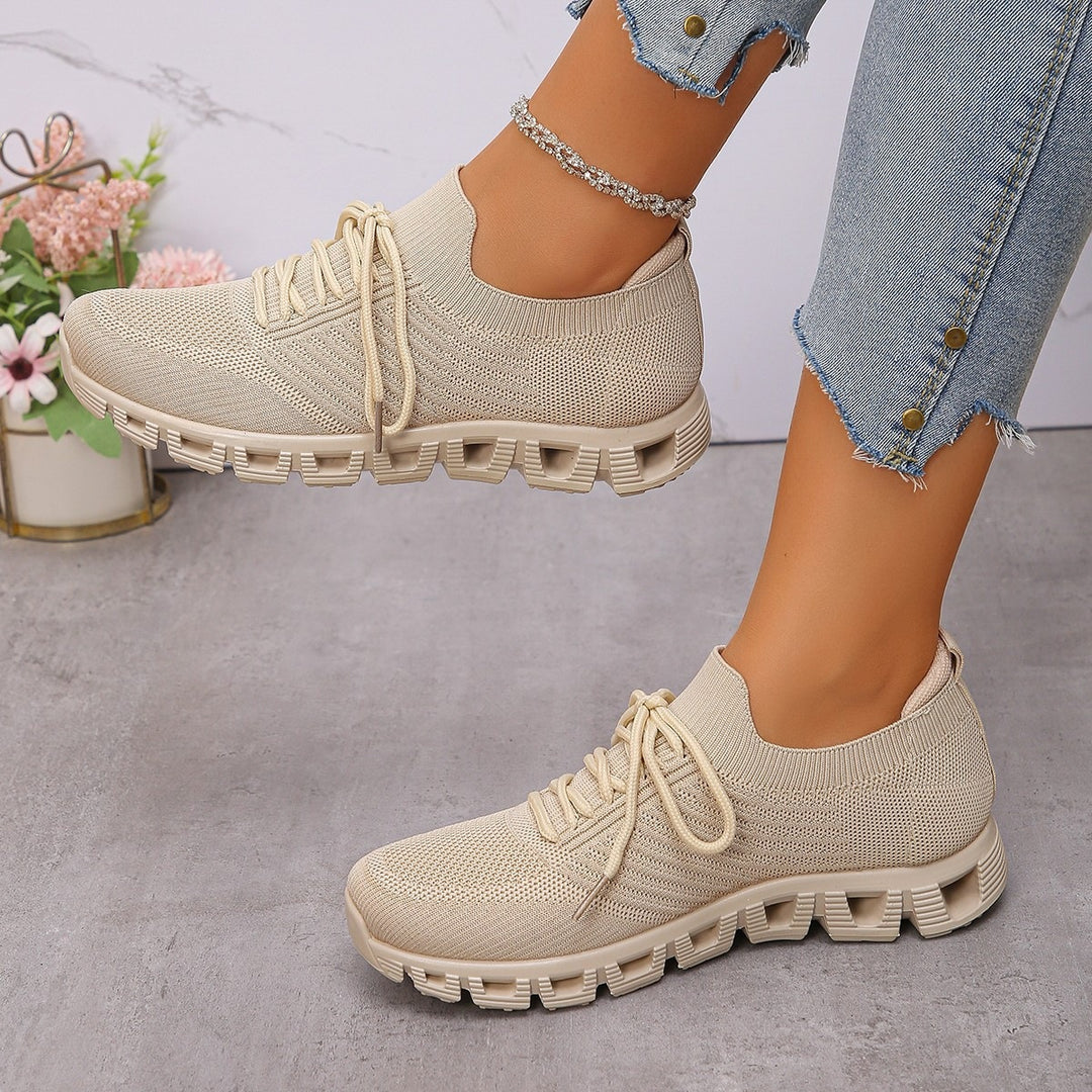 Damen Ultraleichte Sport-Sneaker mit atmungsaktiver Strickoberfläche EB