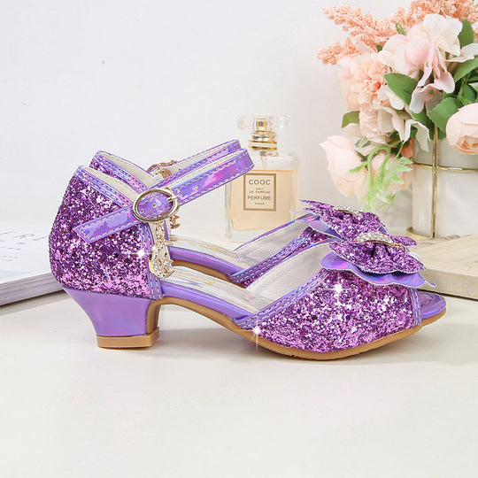 Mädchen Glitzernde Ballerinas mit Schleifenakzent EB
