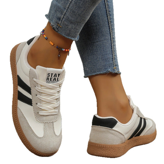 Damen Sneakers im sportlichen Retro-Design mit atmungsaktiven Mesh-Einsätzen und bequemer Sohle EB