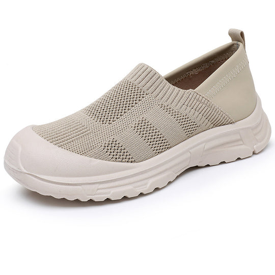 Damen Bequeme Slip-On Sneakers mit rutschfester Sohle und atmungsaktivem Obermaterial EB